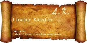 Linczer Katalin névjegykártya